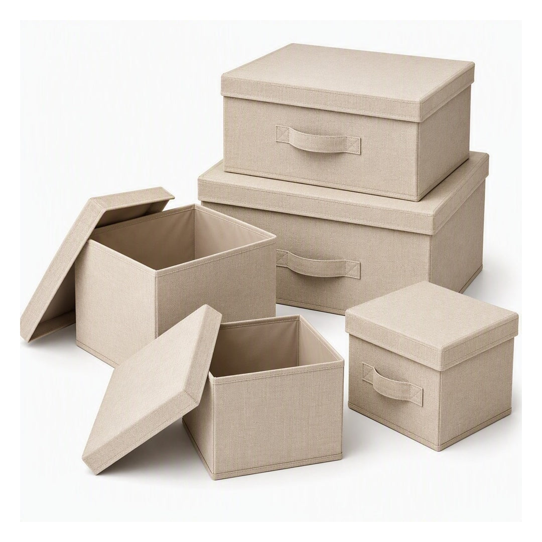 Folding storage boxes