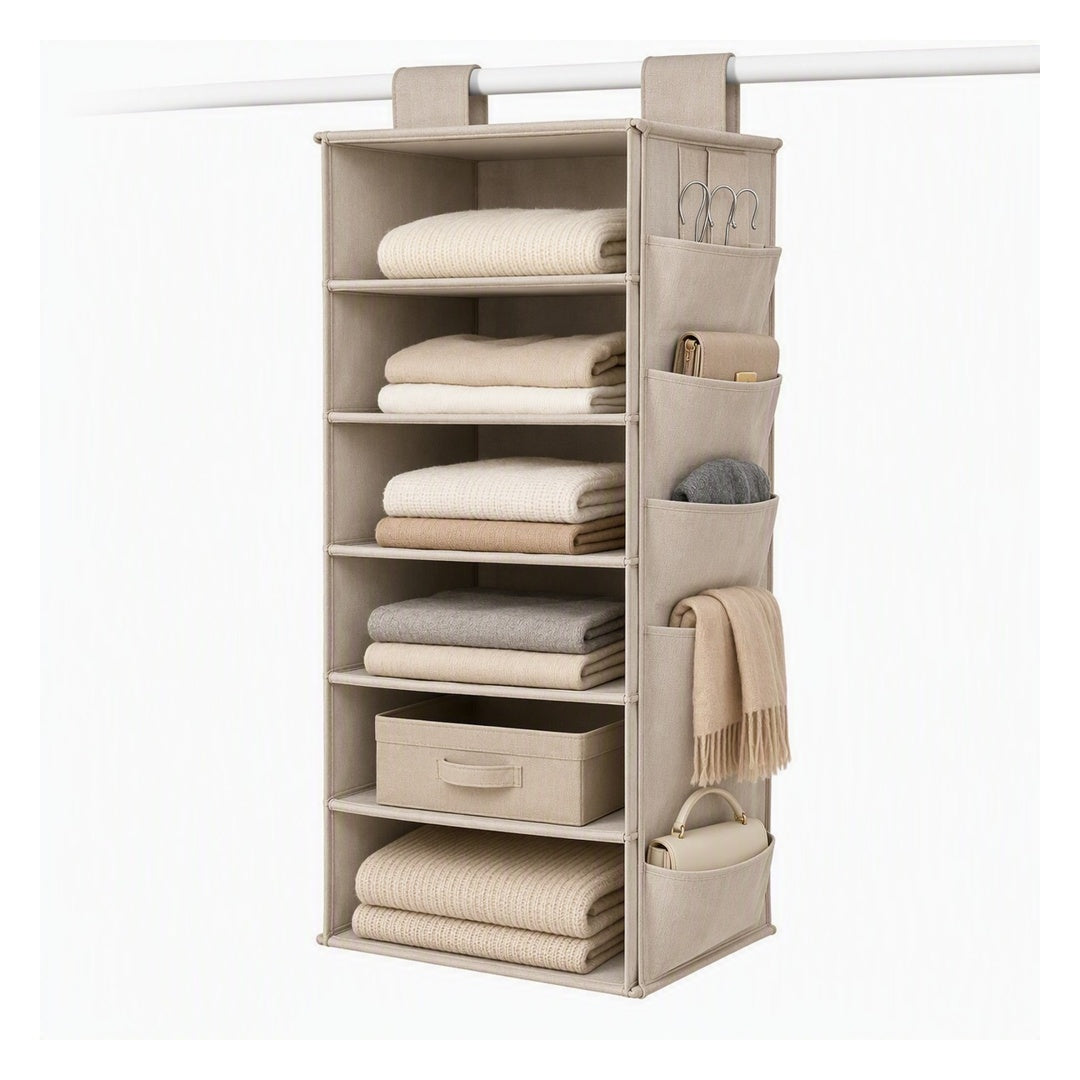 Hanging wardrobe organiser